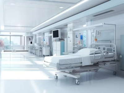 Modern, sterile hospital room representing the critical need for expert fort lauderdale commercial plumbing and routine Sewer Line Inspections to maintain healthcare hygiene.